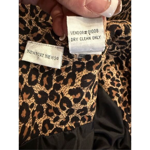 Newport News Leopard Cheetah Blazer Sz. 8 Stretch Vintage - Picture 9 of 9